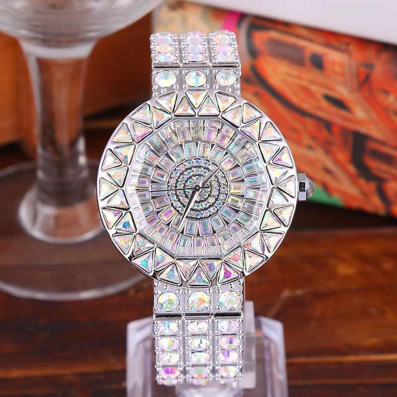 Diamond-Studded Rhinestone Quartz Full Drill Waterproof Fashion Watch