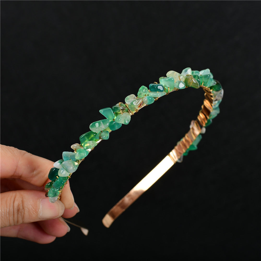 Crystal Amethyst Bridal Hair Comb Headband
