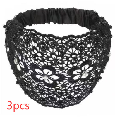 Hollow Hair Band Beaded Douyin Online Influencer Wide Edge