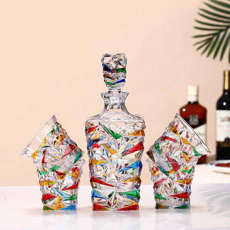 Pink Glacier Decanter and Cups