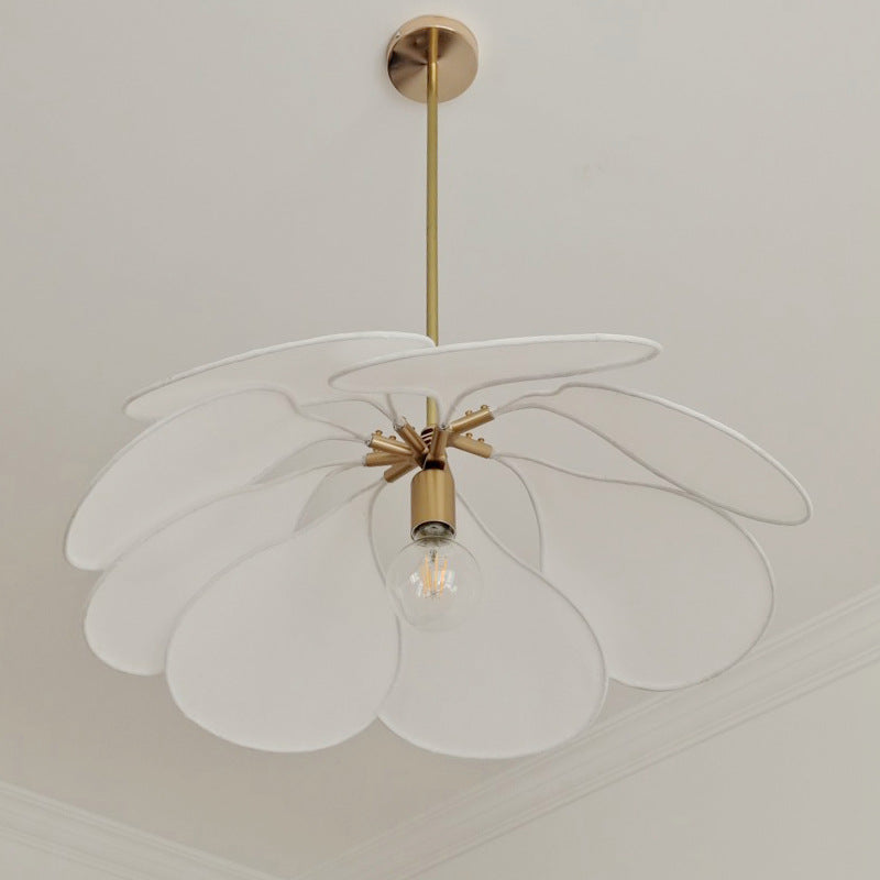 Fabric Dining Room Chandelier Living Room Bedroom Creative Petal Lamp