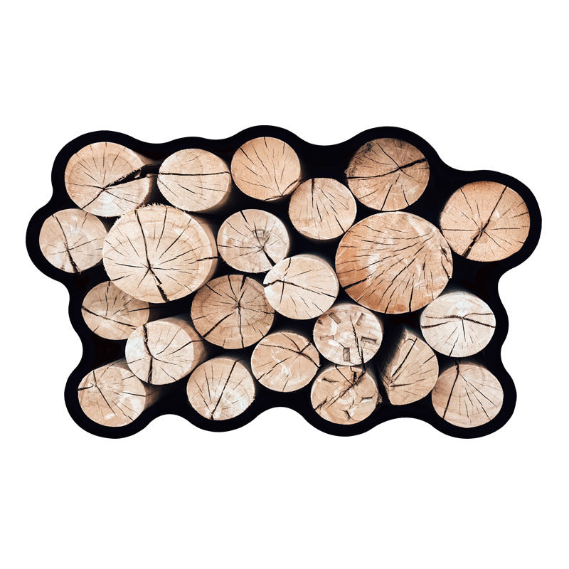 Wood Grain Bathroom Mats Absorbent Non-Slip Bathroom Disposable Special-Shaped Household