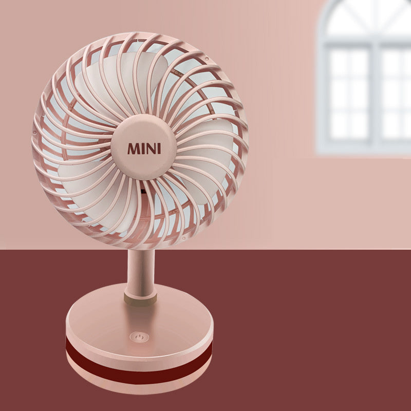 Mini Usb Charging Portable Telescopic Folding Desktop Dual Head Small Fan