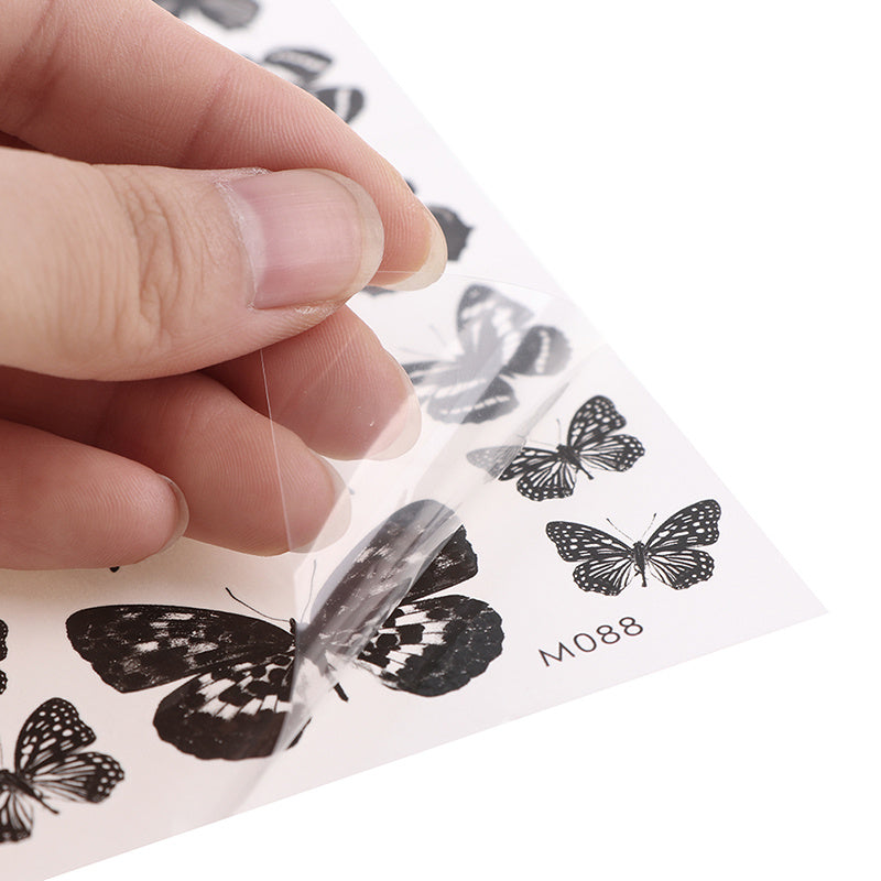 Black Butterfly Clavicle Concealer Waterproof Long-Lasting Tattoo Sticker