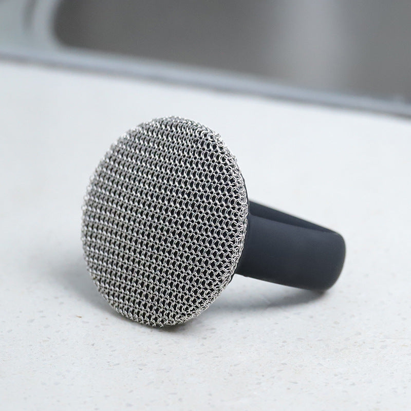 316 Chain Mill -Cast Iron Stainless Steel Scrubber W/Handle