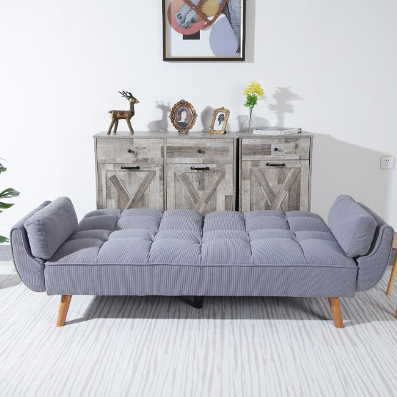 2064 Corduroy Sofa Sofa Bed-Smoke Gray