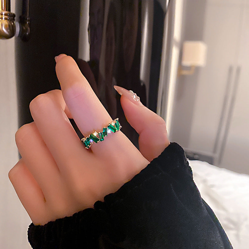 Real Gold Electroplated Diamond Zircon Ring