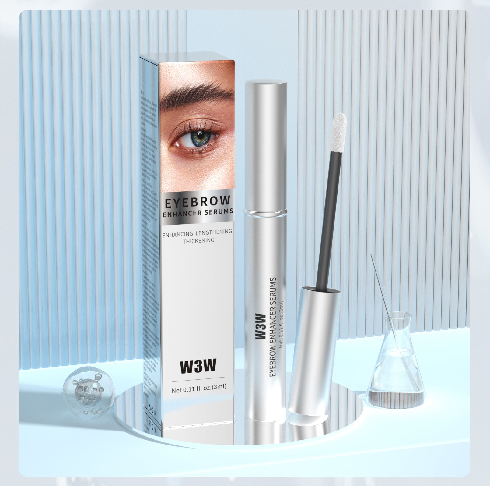 Eyebrow Growth Serum Eyebrow Serum to Grow Brows with Advanced Formula to Boost Longer Fuller and Thicker Looking Eyebrows 3mL