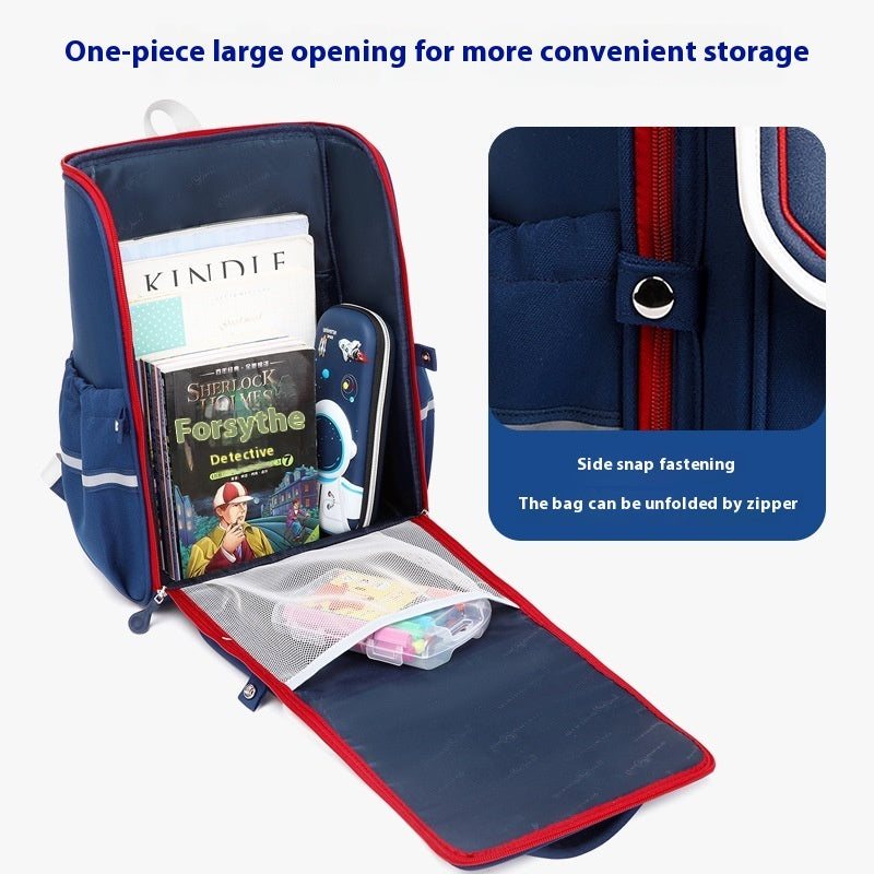 Primary School Boys And Girls Large Capacity 1-6 Grade Burden Reduction Waist Support Astronaut Bag