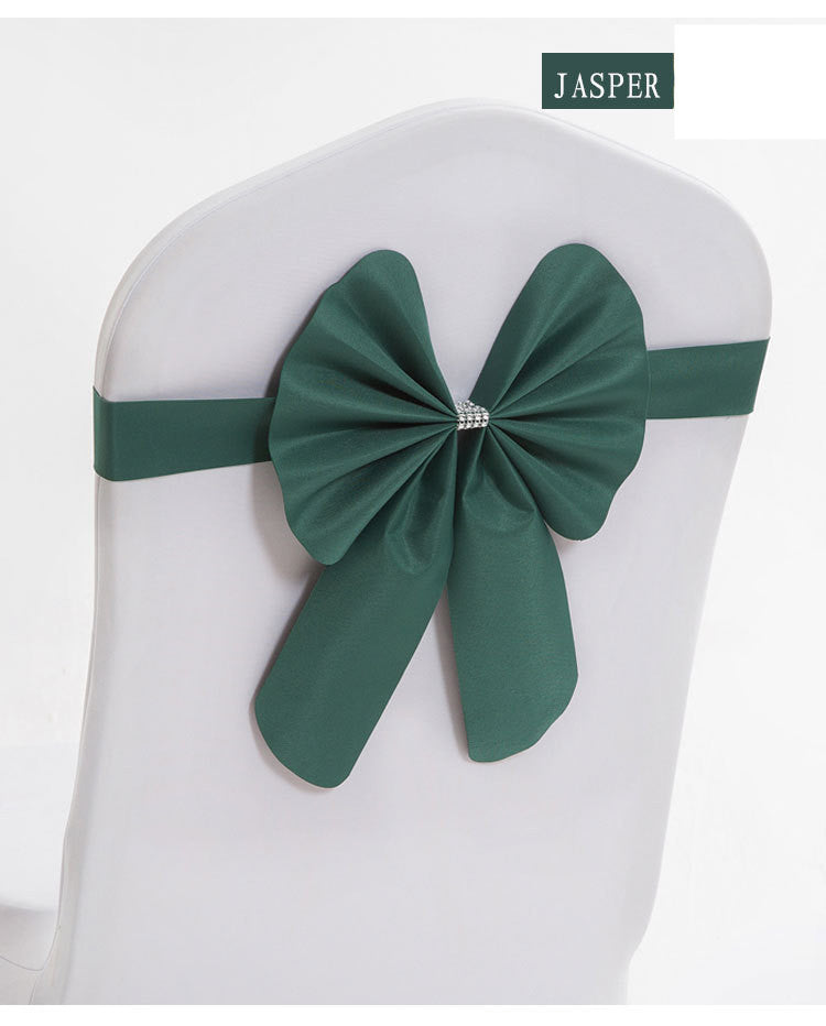Hotel Wedding Free Elastic Chair Cover Bow Back Flower