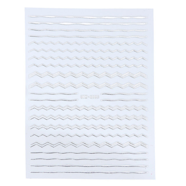 Evergreen Nail Line Stickers Geometric Pattern Nails