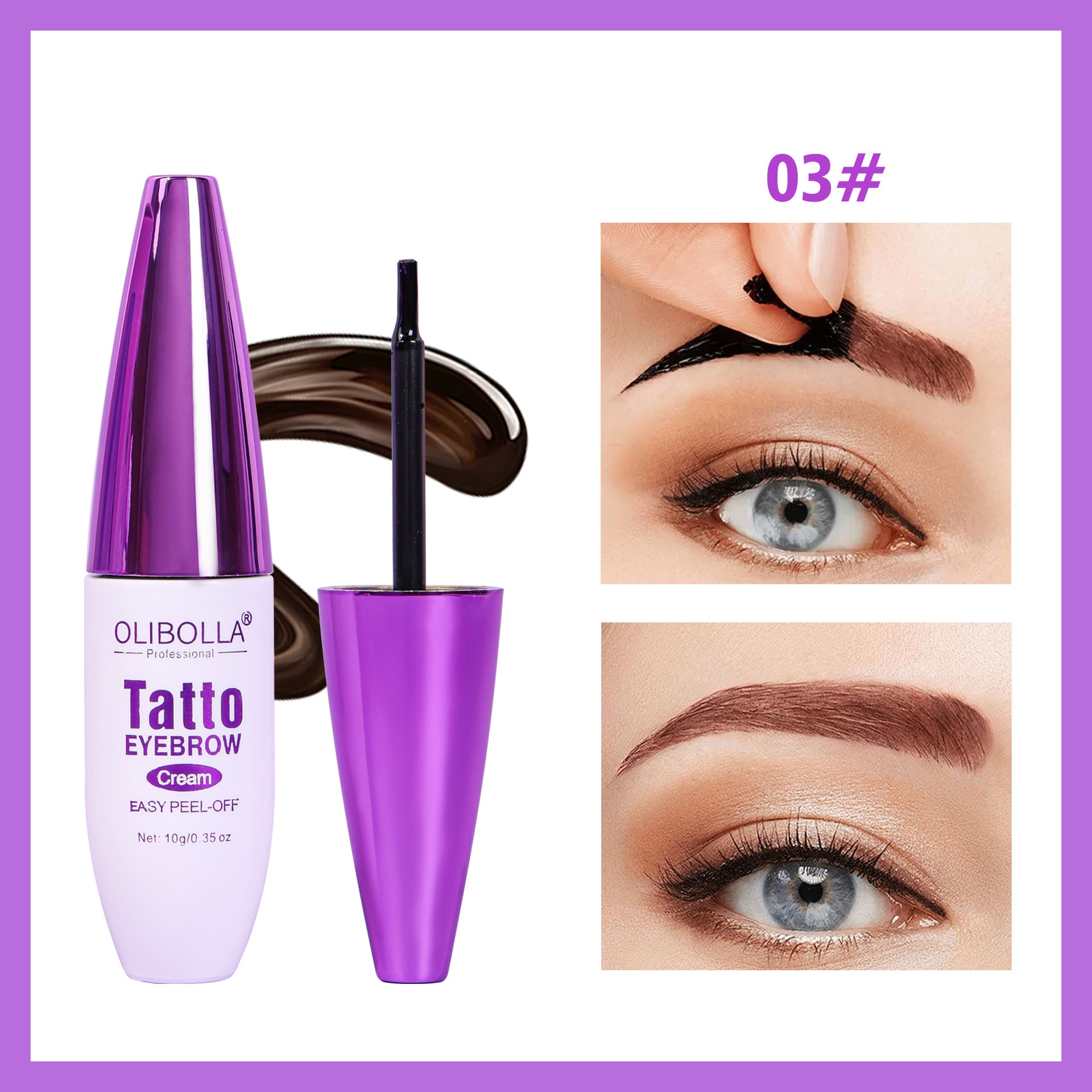 Durable Waterproof Colorfast Semi-Permanent Brow Cream