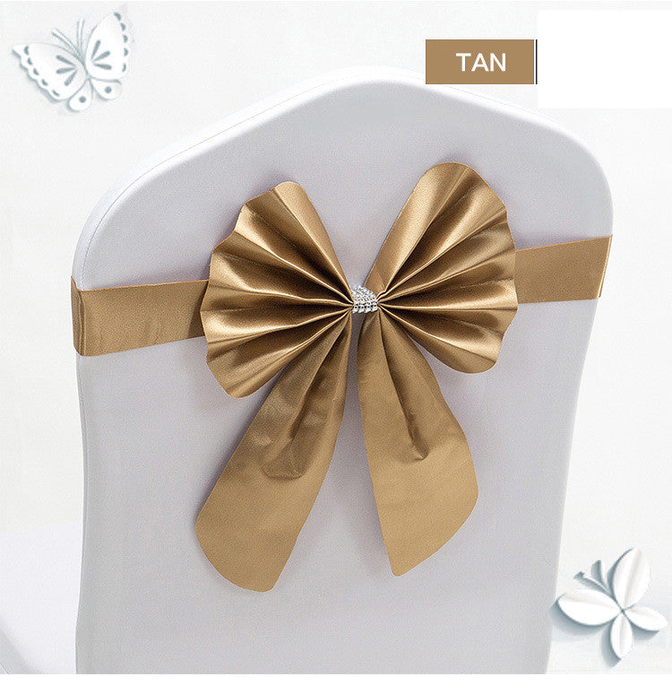 Hotel Wedding Free Elastic Chair Cover Bow Back Flower