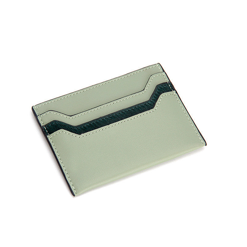 Mini Card Case Ultra-Thin Leather Driver's License Compact In One Piece