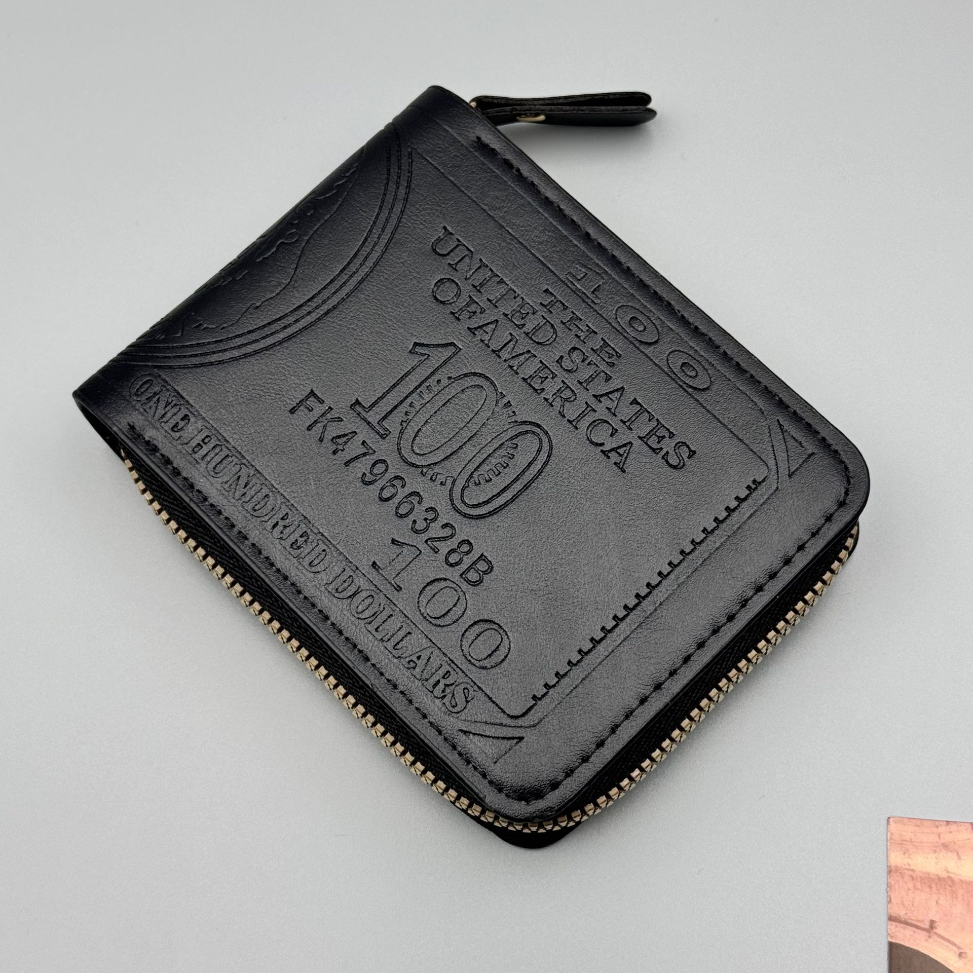 Personalized Dollar Men's Two-Fold Buckle Multiple Card Slots Wallet Purse