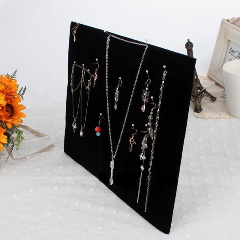 17 Hook Jewelry Necklace Plate Bracelet Earring Holder Display Stand