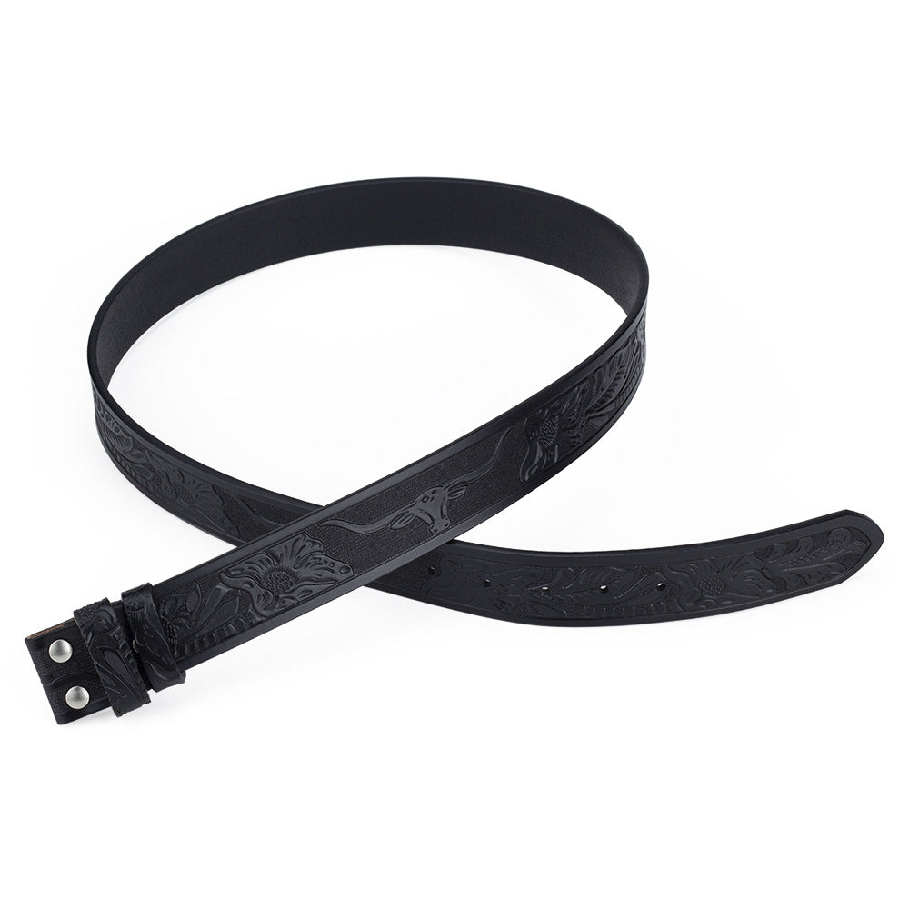 Buckle Free Cow Pattern Belt