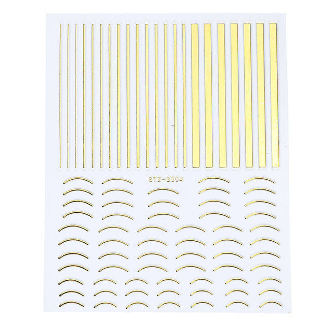 Evergreen Nail Line Stickers Geometric Pattern Nails