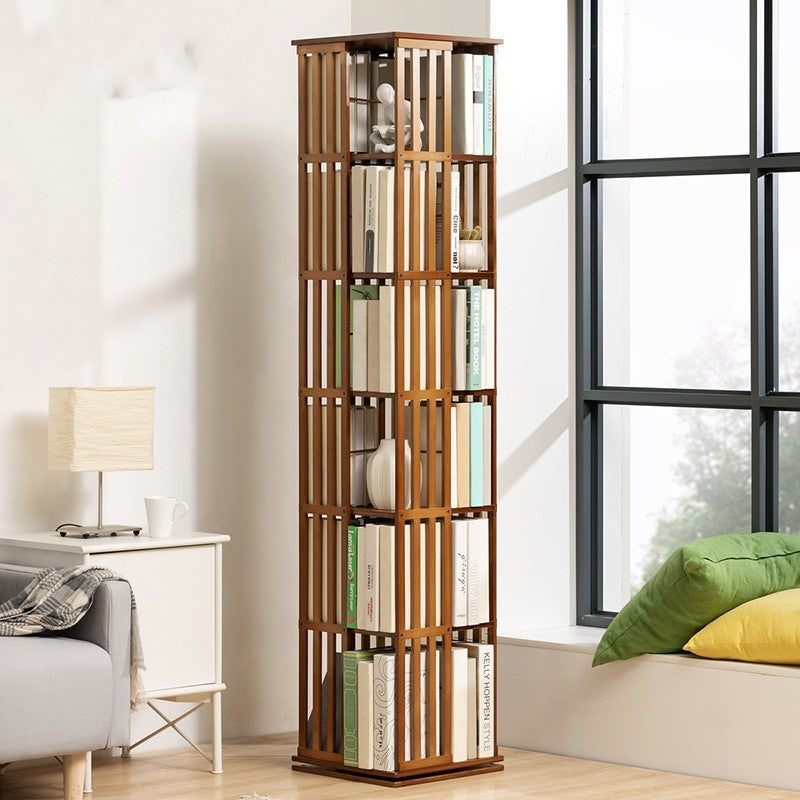 Wooden Horse Person Rotating Bookshelf Floor Children's Lockers Simple Household