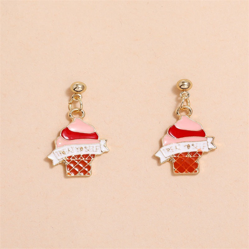 1 Pair Of Fashionable Ice Cream Earrings