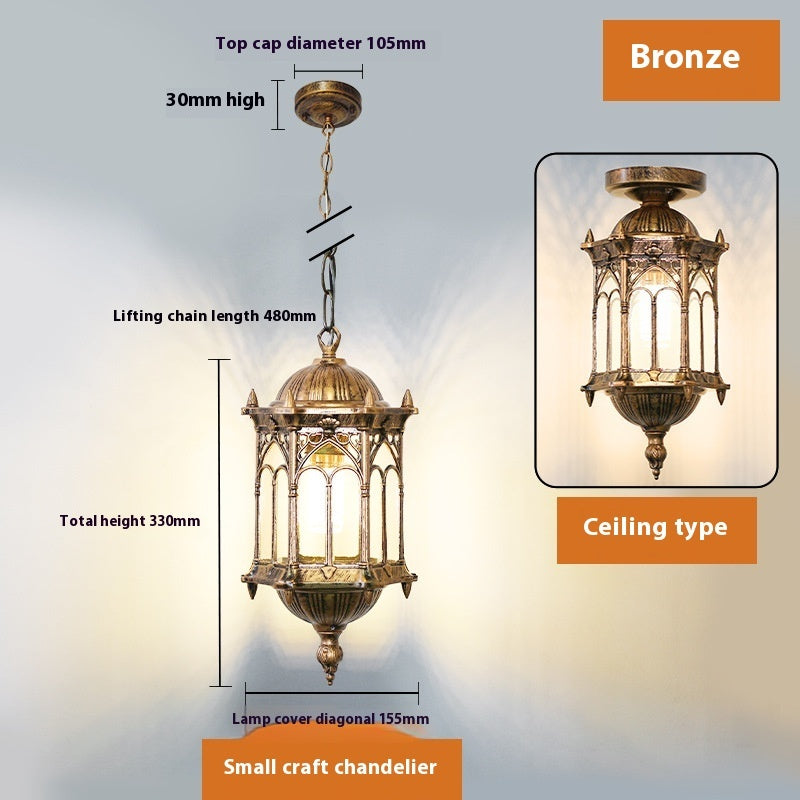 Retro Industrial Style Outdoor Chandelier