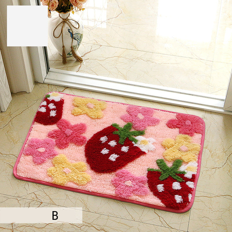 Cute Cartoon Strawberry Non-Slip Mat