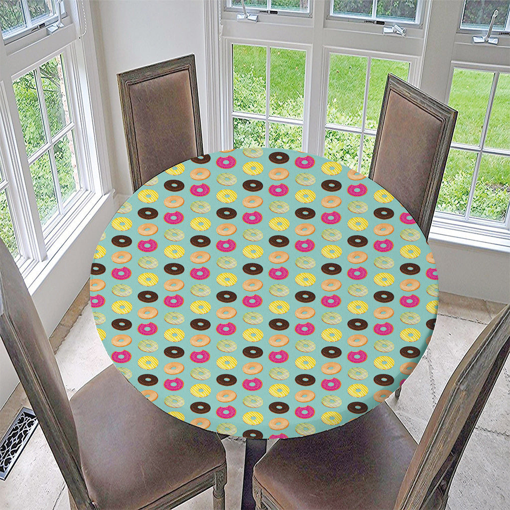 Round Elasticated Side Living Room Coffee Table Waterproof Tablecloth
