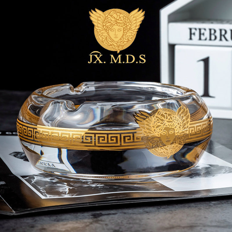 Creative Fashion Ashtray Medusa Head Crystal Glass