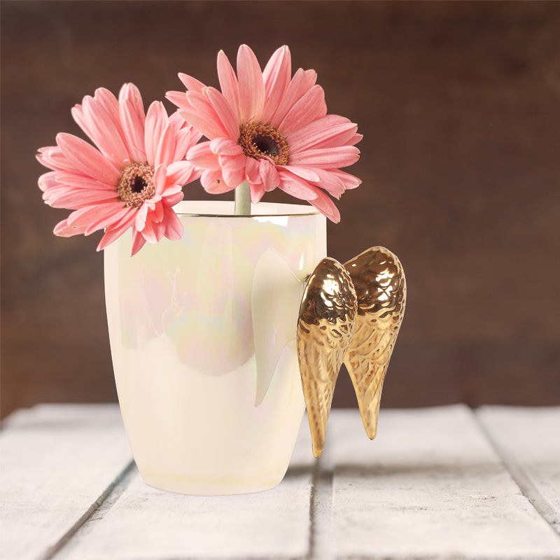 Cartoon Creative 3D Golden Angel Wings Coffee Mug