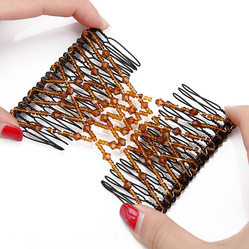 Korean Version of the Running Rivers and Lakes Stalls Hot Products Bright Beaded Variety Hair Clips Magic Hair Comb Hair