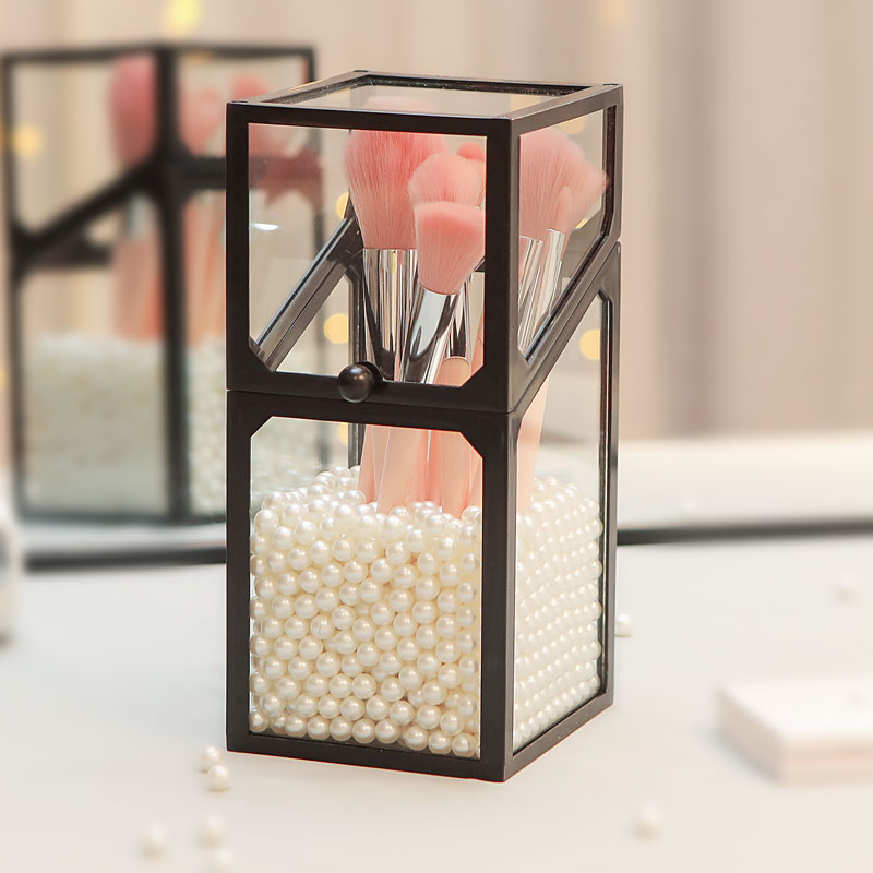 Glass Makeup Brush Bucket