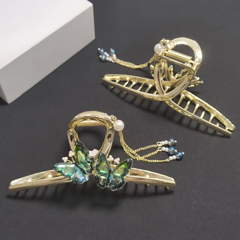 Butterflies With Tassels And Large Hair Clips