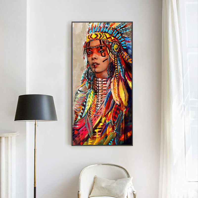Indian Woman Decorative Painting Core