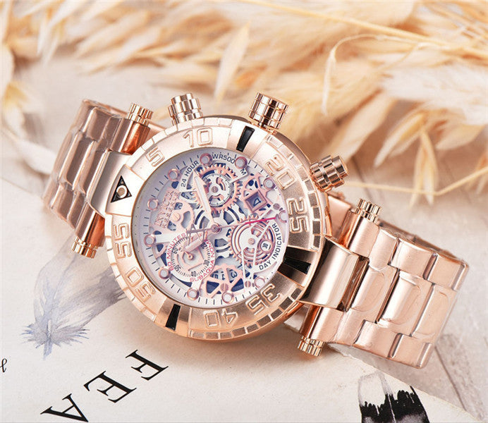 High Quality Foreign Trade Large Dial Steel Band Quartz Men's Watch