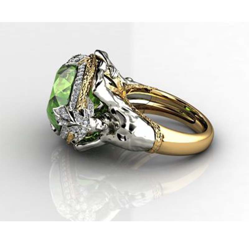Mermaid Green Diamond Ring
