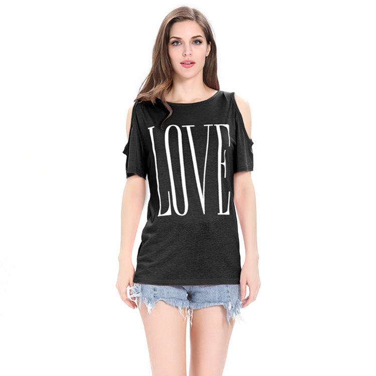 Round Neck Strapless Casual Short Sleeve