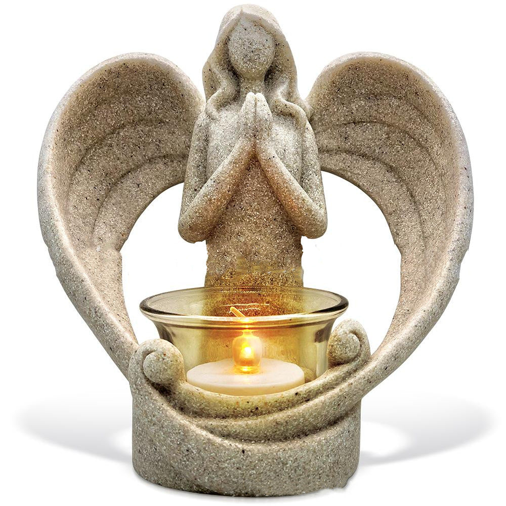 Resin Angel Candle Holder Christ Church Memorial Angel Statue