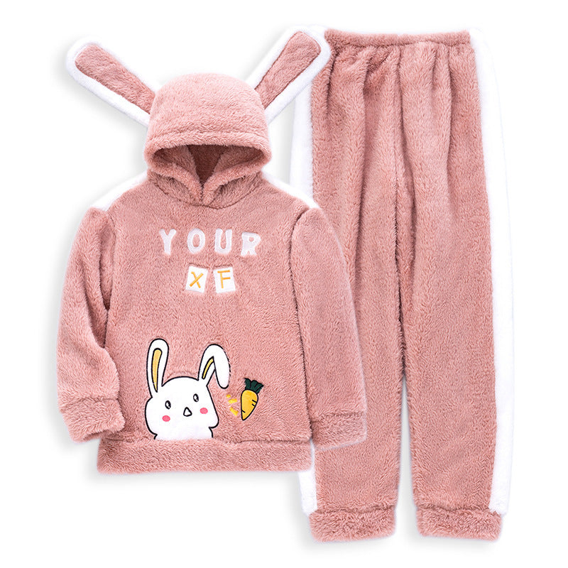 Thickened Plus Velvet Coral Velvet Furry Cute Suit