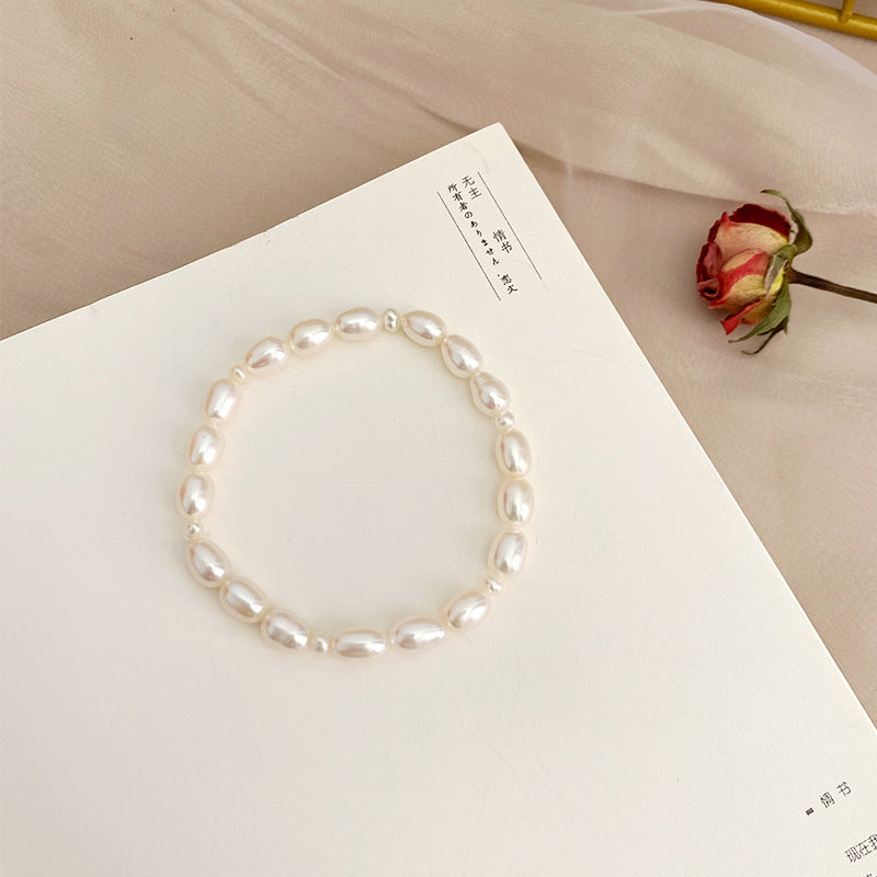 Freshwater Pearl Orange Candy Bracelet Purple