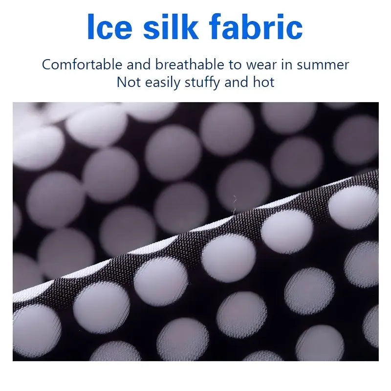 UV Resistant Ice Silk Cooling Set - 1 Pair Arm Sleeves 1 Face Mask Scarf, Sun Protection For Running, Cycling, Outdoor Sports