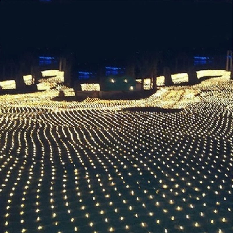Christmas Led Lights String Lights Outdoor Waterproof Fishnet Lights Full of Stars Paved Holiday Lights Wedding Ins Decorative Lights
