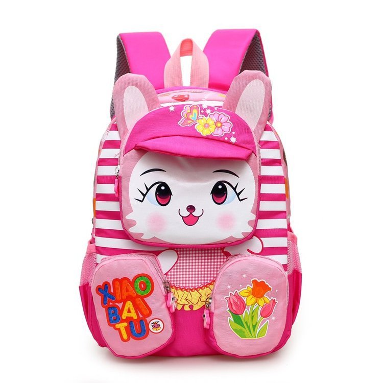 Cute Cartoon Image Of Bunny With Backpack