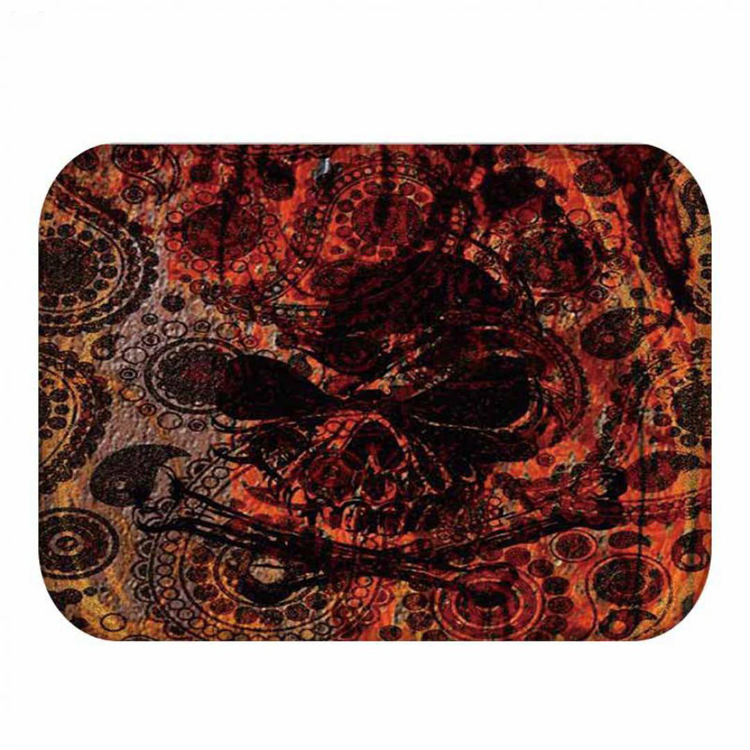 Skull Coral Velvet Doormat