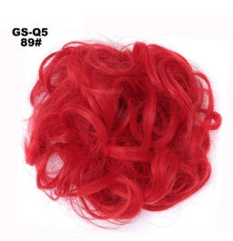 Europe, Japan, and South Korea Popular Hair Bun Fluffy Natural Drawstring Curly Hair Ball Head Hair Ring Hair set Female Hair Accessories Chemical Fiber Hair