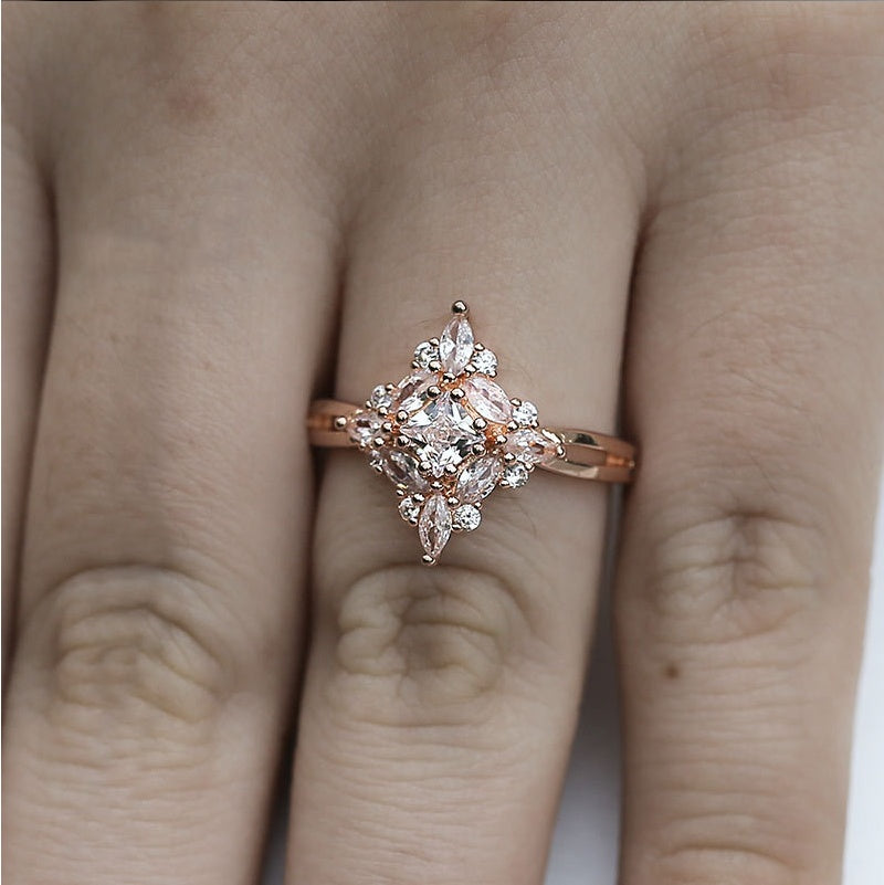Rose Gold Zircon Ring