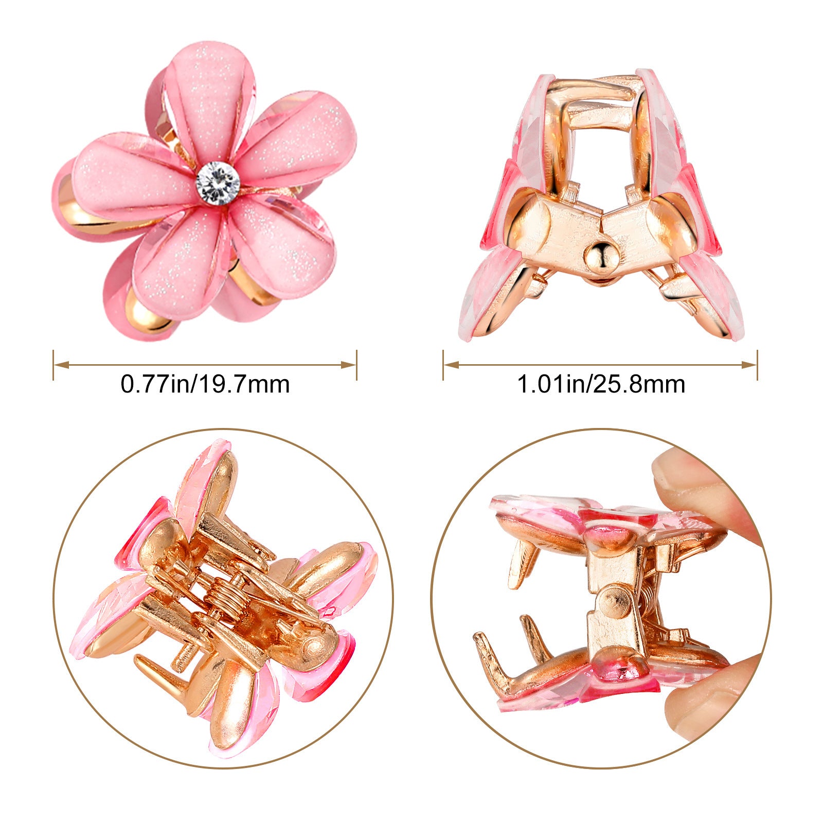 Rhinestone Cat Eye Bang Clip Forehead Temperament Grip