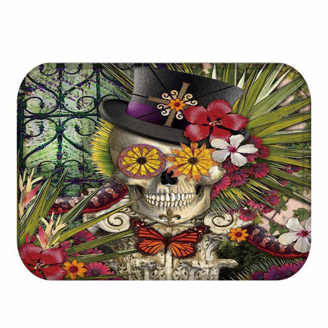 Skull Coral Velvet Doormat