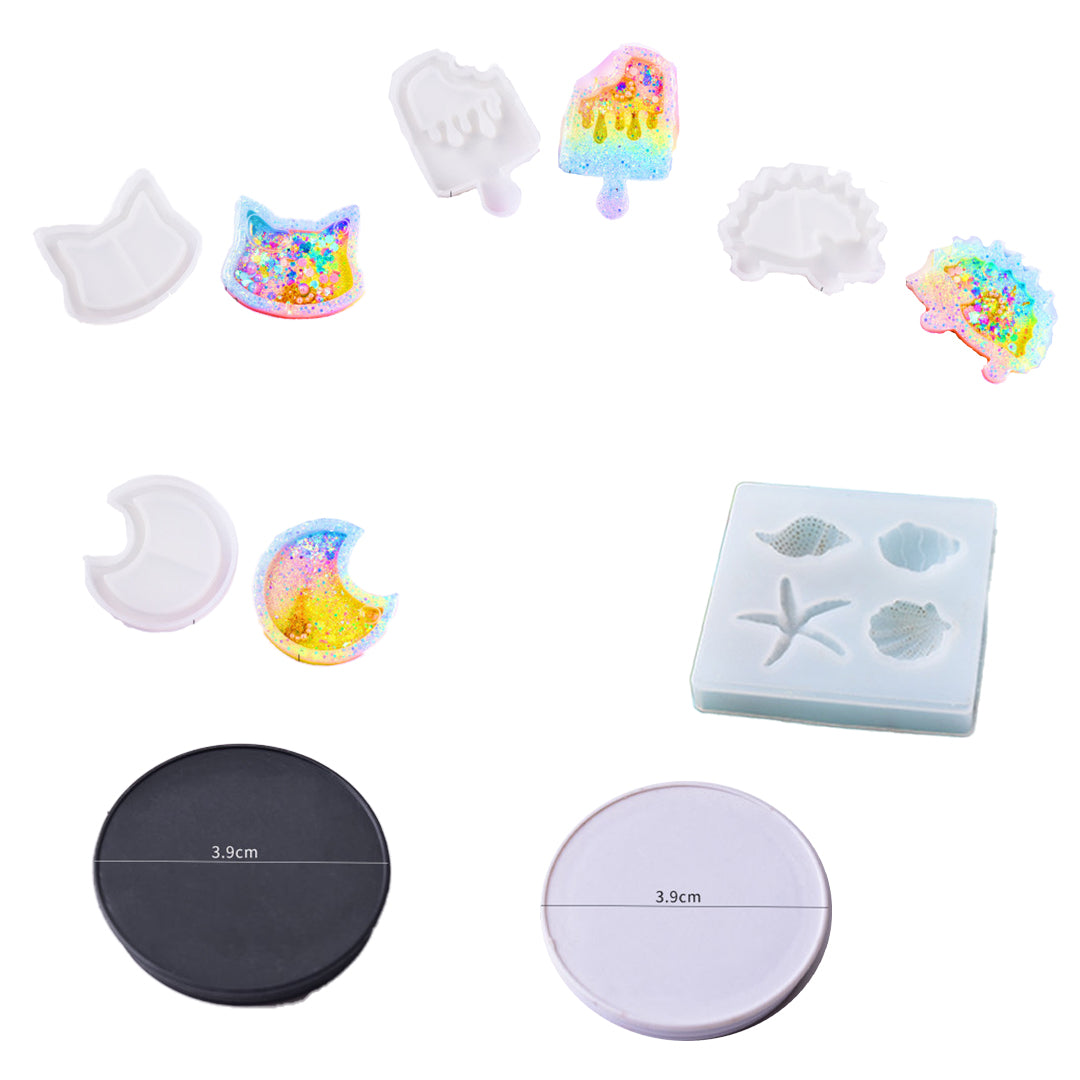 Silicone Casting Molds And DIY Crystal Epoxy Tool Set
