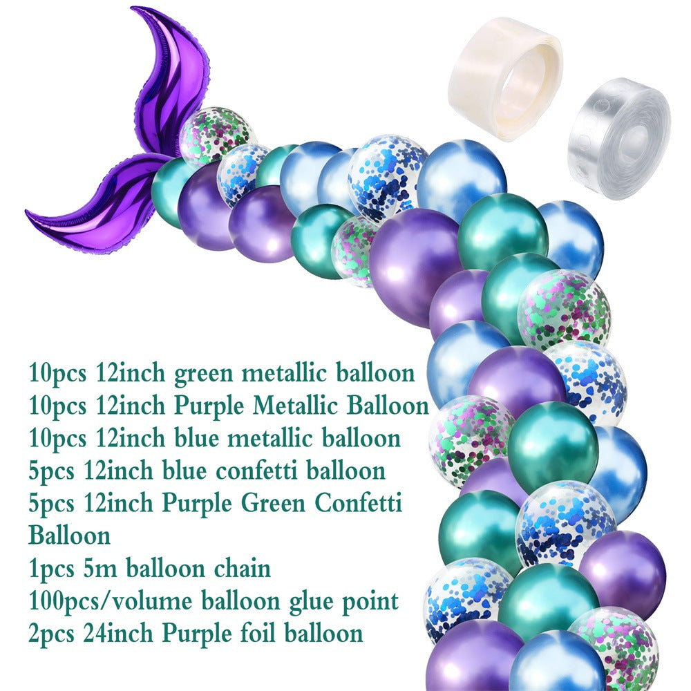 Mermaid Tail Shaped Latex Balloon