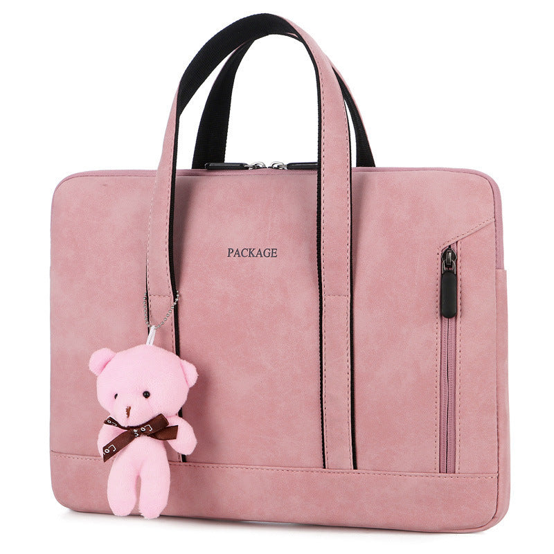 Waterproof PU Leather Briefcase Laptop Bag For Women Business Handbag 13.3 14 15.6 Inch For Macbook Pro 13 15 Case Notebook Bag